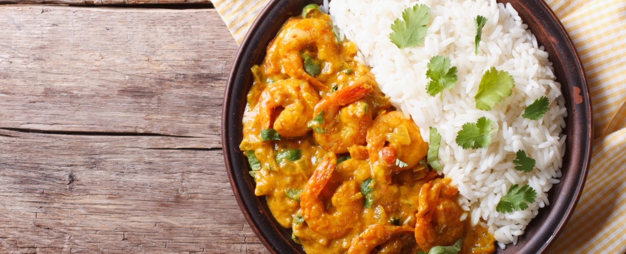 Curry de calamares y gambas