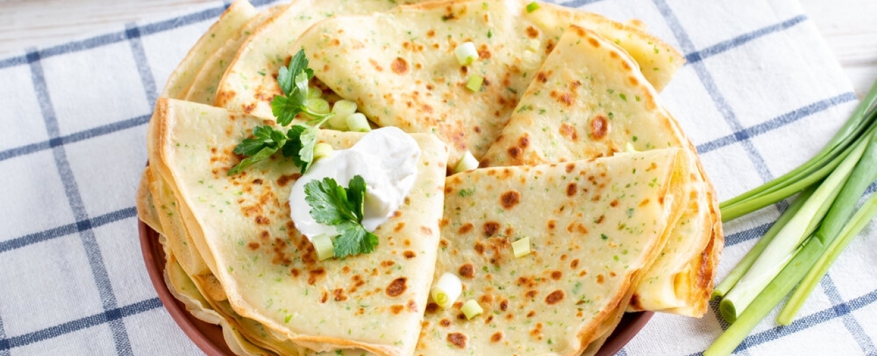 Crepes rellenos de pescado