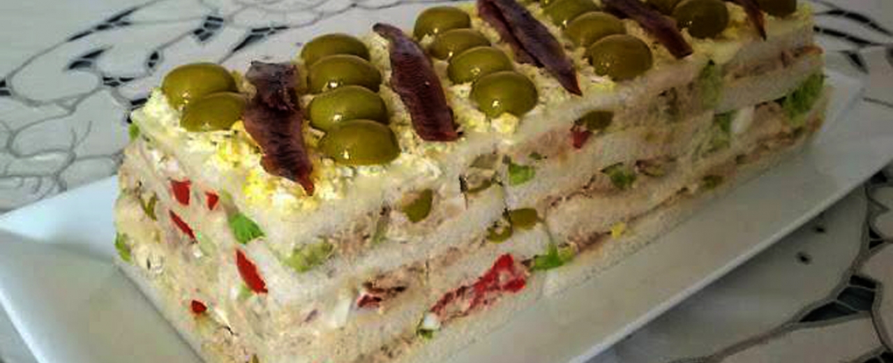 Pastel marinero con pan de molde